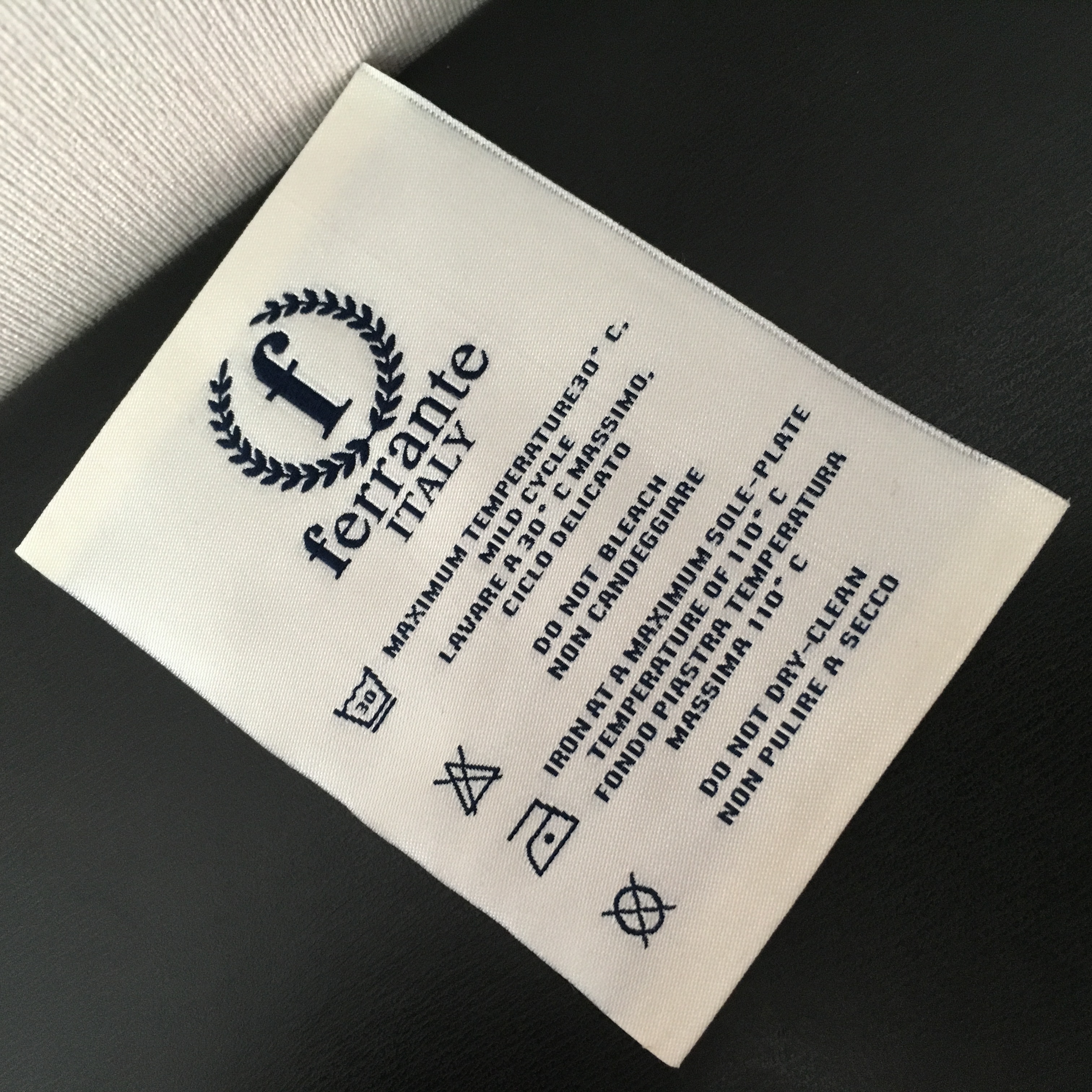 woven weaving care&wash label