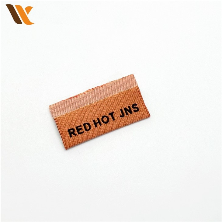 Custom Brand Small Orange Neck Woven Label